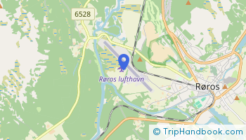 Line Map Röros Røros oro uostas | Zemelapis.lt